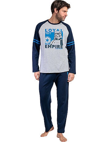 STAR WARS Pigiama sportivo blu a maniche lunghe da uomo