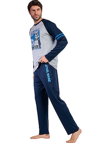 STAR WARS Pigiama sportivo blu a maniche lunghe da uomo