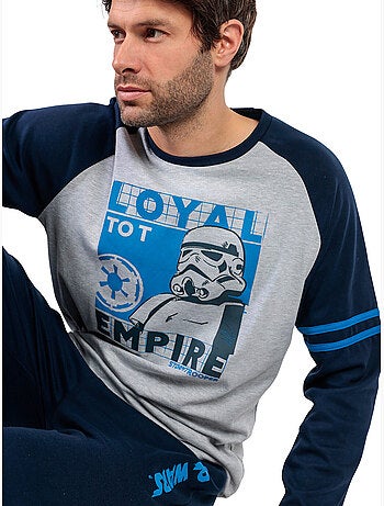 STAR WARS Pigiama sportivo blu a maniche lunghe da uomo