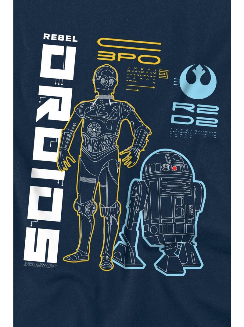 Star Wars Rebel Droids Maglietta Uomo Blu marino - Kiabi