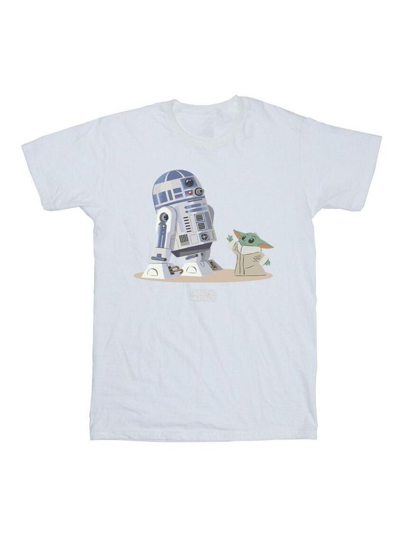 Star Wars The Mandalorian Maglietta R2-D2 e Grogu Uomo Bianco - Kiabi