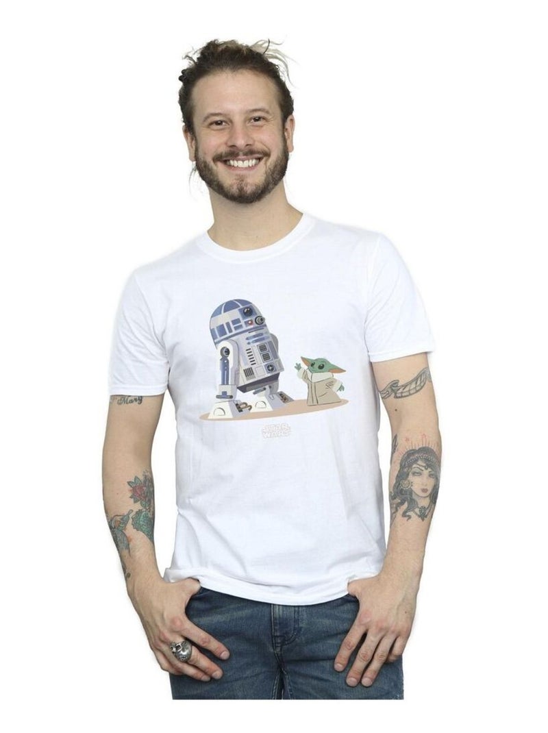 Star Wars The Mandalorian Maglietta R2-D2 e Grogu Uomo Bianco - Kiabi