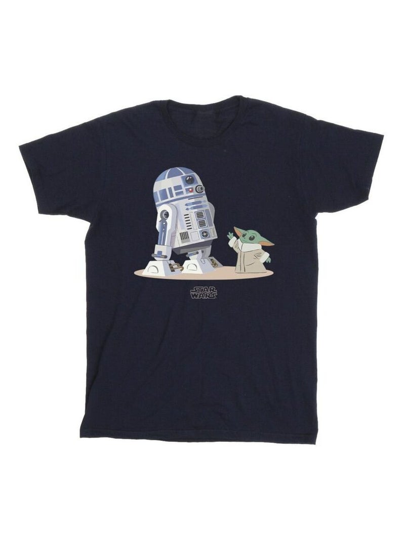Star Wars The Mandalorian Maglietta R2-D2 e Grogu Uomo Blu marino - Kiabi