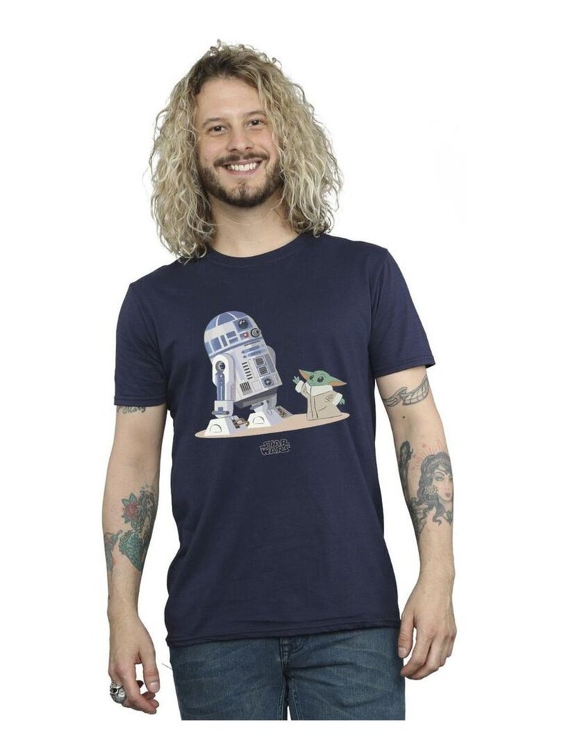 Star Wars The Mandalorian Maglietta R2-D2 e Grogu Uomo Blu marino - Kiabi