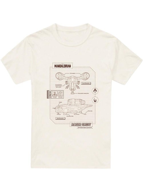 Star Wars: The Mandalorian Razor Crest Maglietta Planimetria Uomo - Kiabi Star Wars: The Mandalorian Razor Crest Maglietta Planimetria Uomo - Kiabi