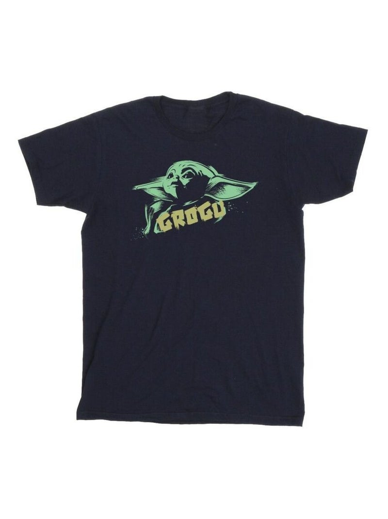 Star Wars The Mandalorian The Child Maglietta Grogu Schizzo Uomo Blu marino - Kiabi