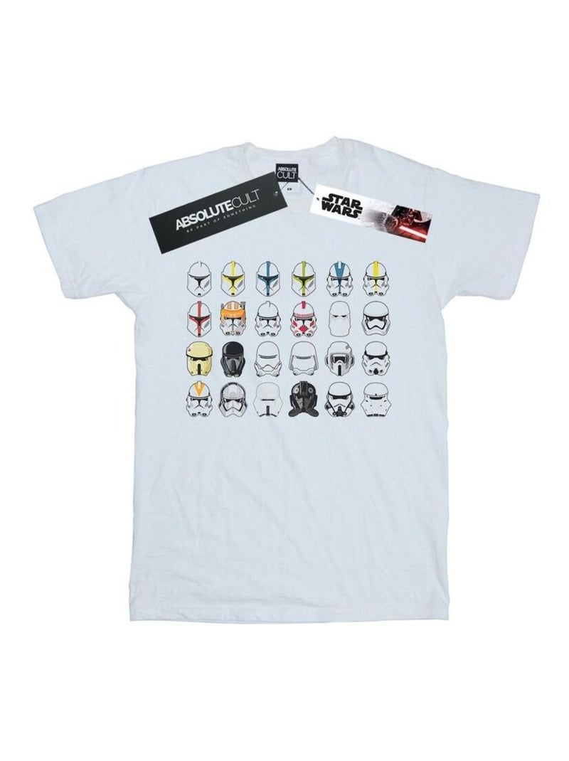 Star Wars Troopers Maglietta Casco Uomo Bianco - Kiabi