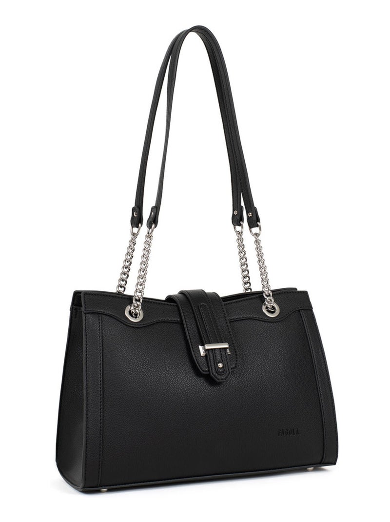 STELLA - Borsa a spalla con 2 manici Nero - Kiabi
