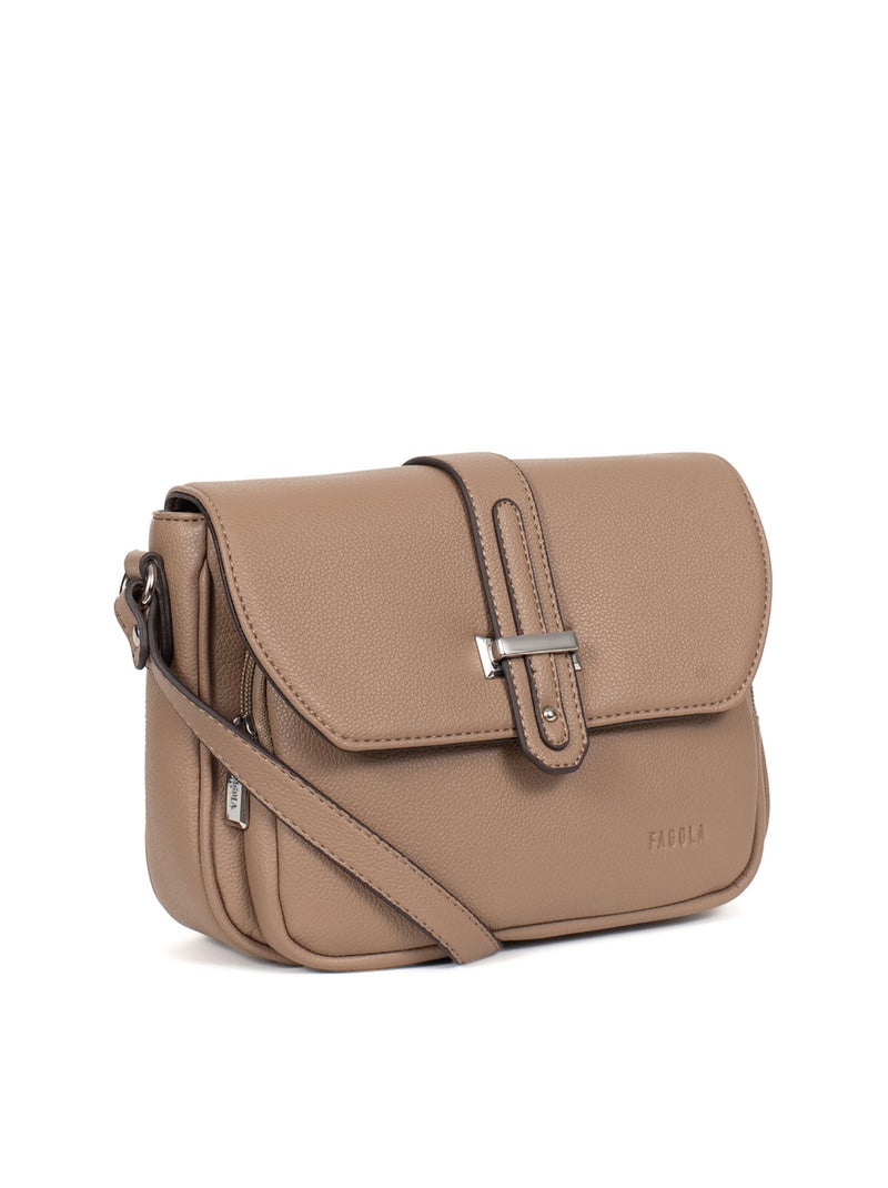 STELLA - Borsa a tracolla Tortora - Kiabi