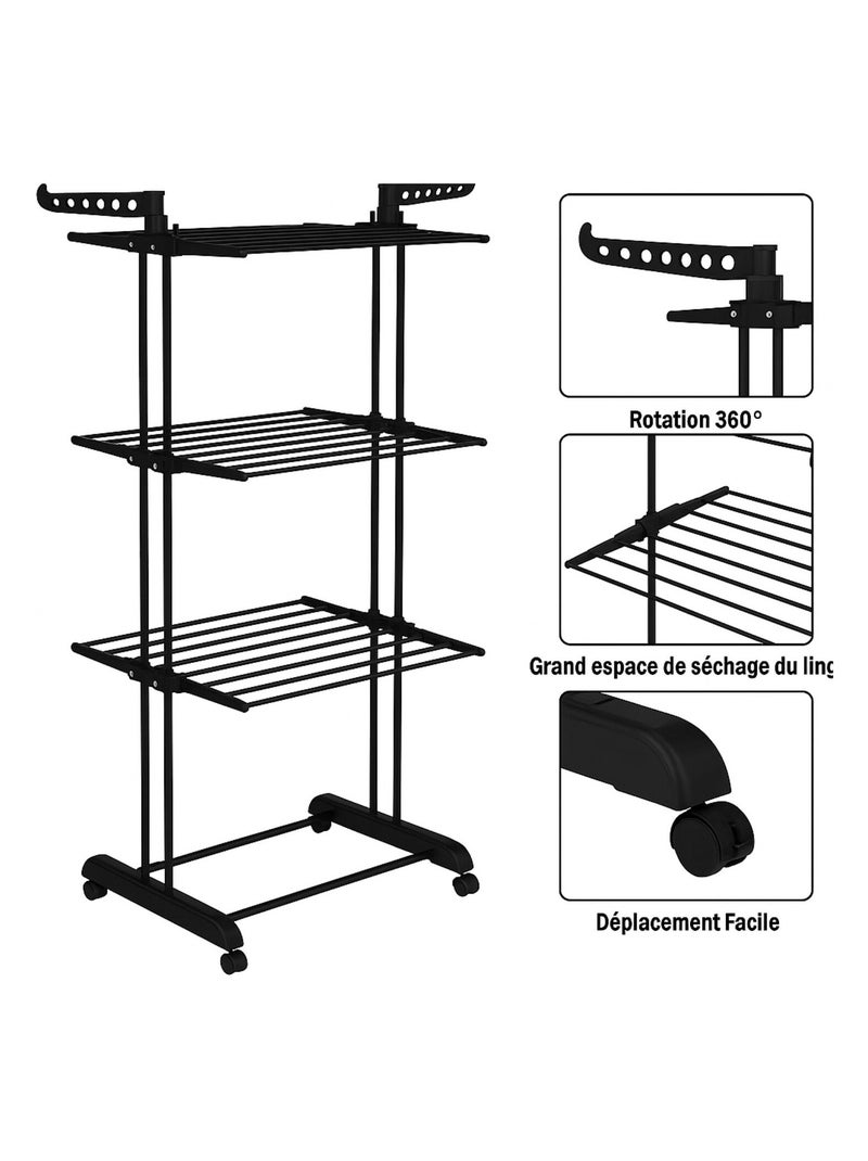 Stendibiancheria in métal promo linge Nero - Kiabi