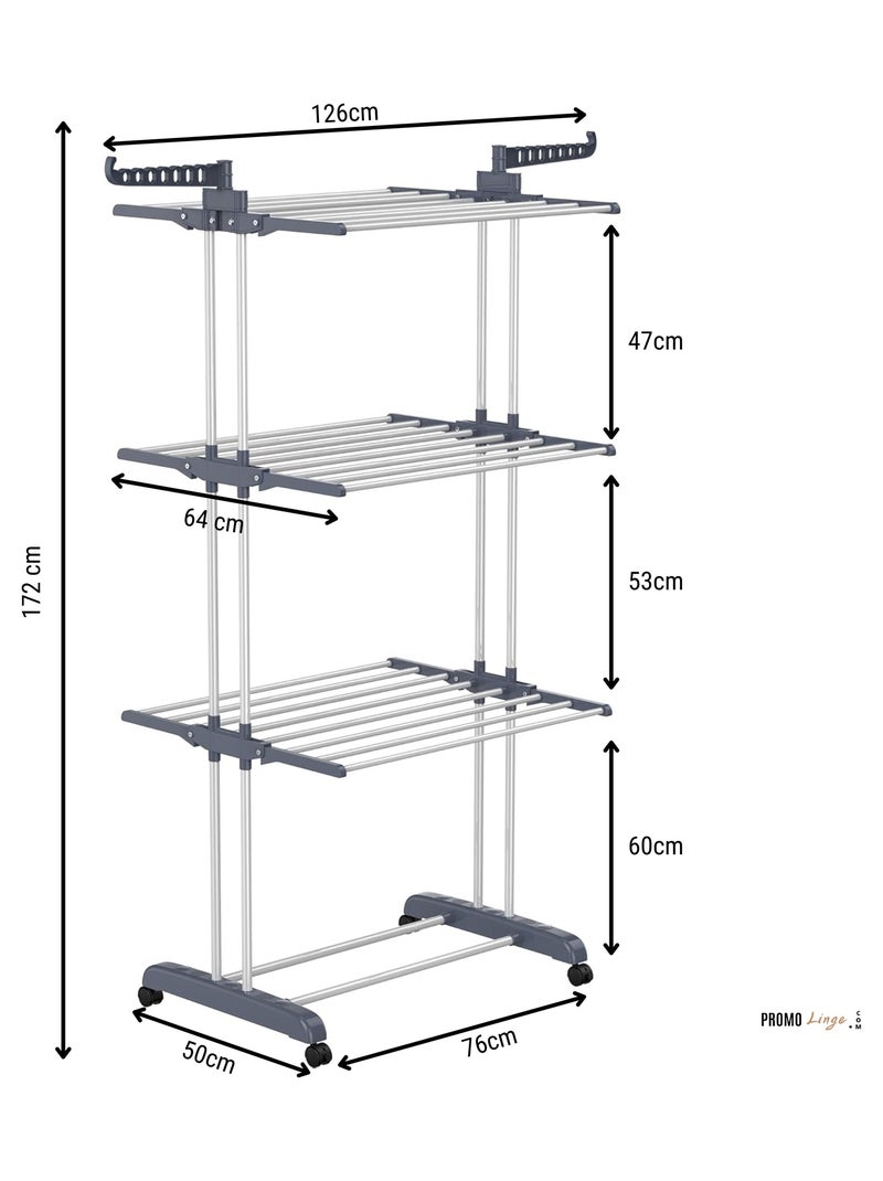 Stendibiancheria in Plastique PROMO LINGE Grigio - Kiabi