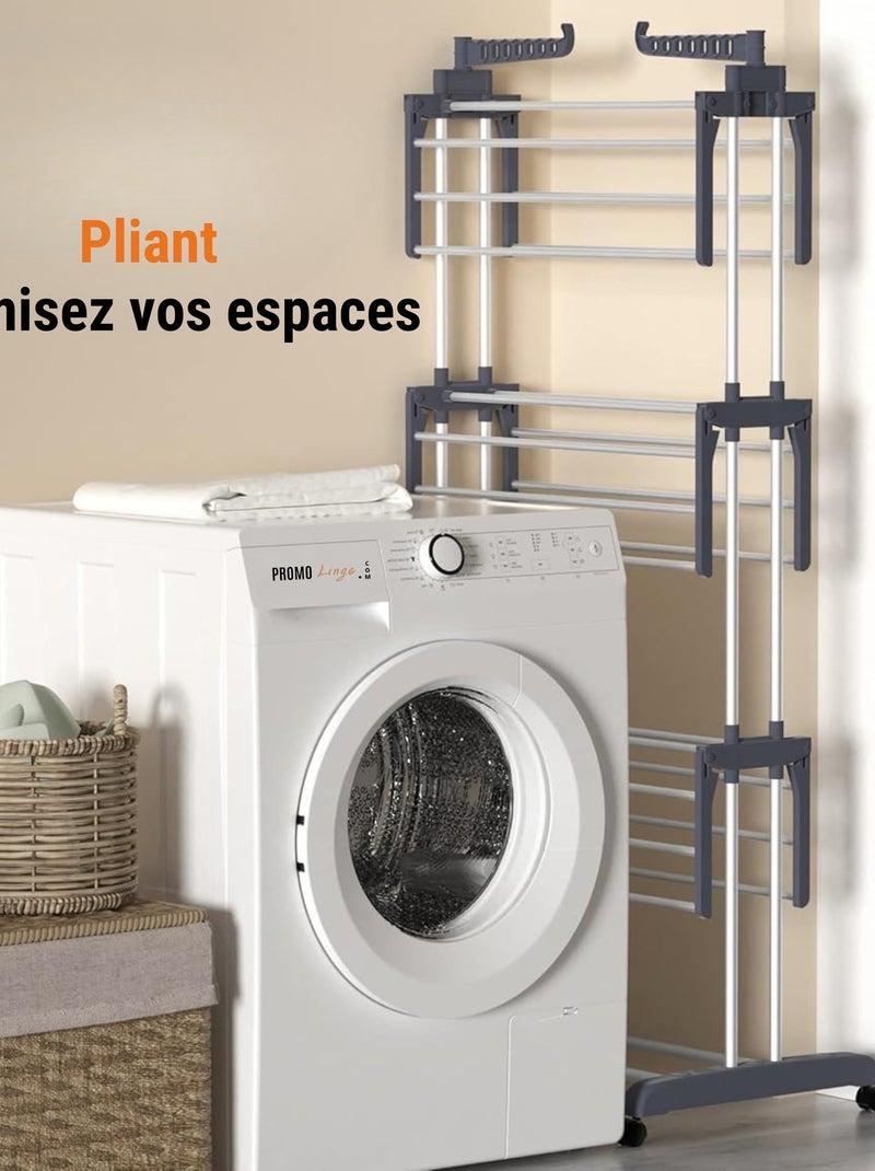 Stendibiancheria in Plastique PROMO LINGE Grigio - Kiabi