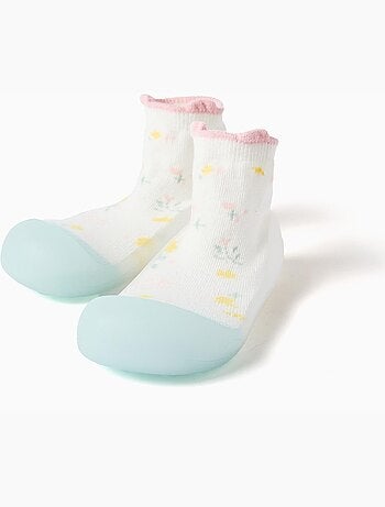 Steppies calzini-pantofola con motivo floreale