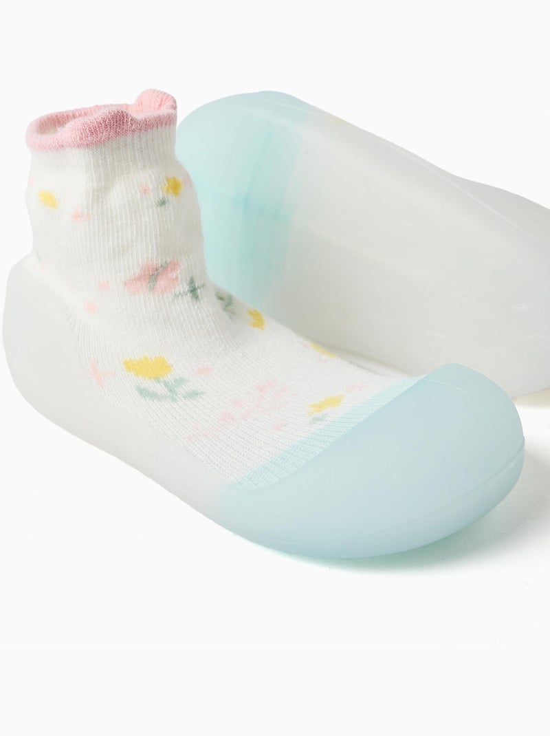 Steppies calzini-pantofola con motivo floreale Bianco - Kiabi