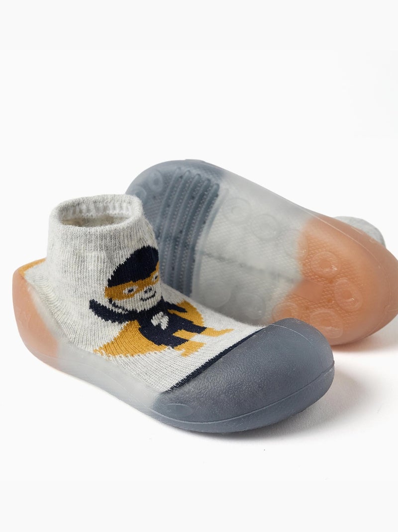 Steppies calzini-pantofola con stampa supereroe Grigio chiaro - Kiabi
