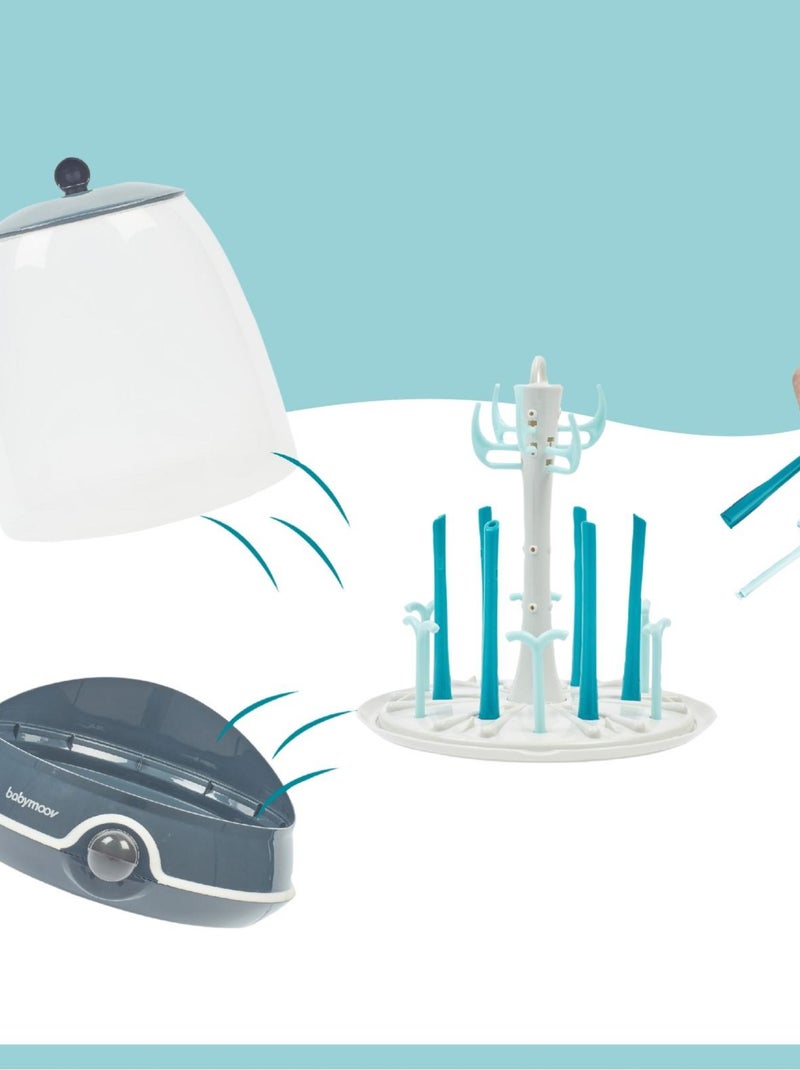Sterilizzatore per biberon 2 in 1 «Turbo Steam Plus» di Babymoov Blu - Kiabi