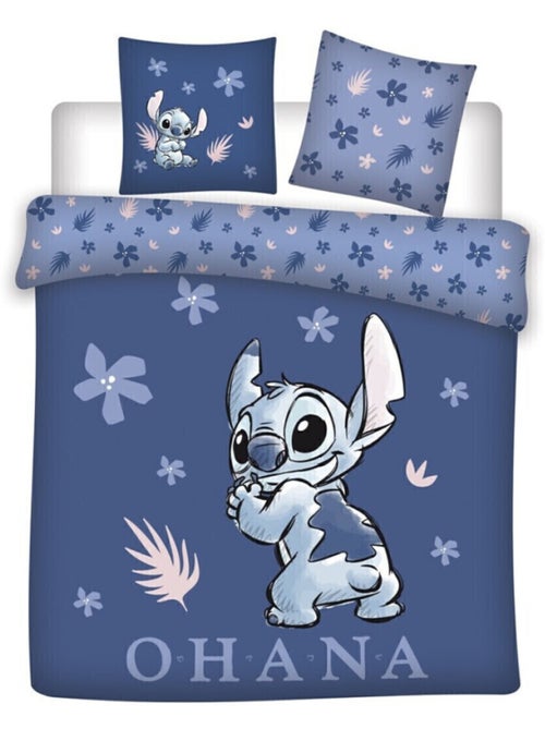Stitch, Completo Letto Matrimoniale Stampato Reversibile 100% Cotone, OHANA - Kiabi Stitch, Completo Letto Matrimoniale Stampato Reversibile 100% Cotone, OHANA - Kiabi