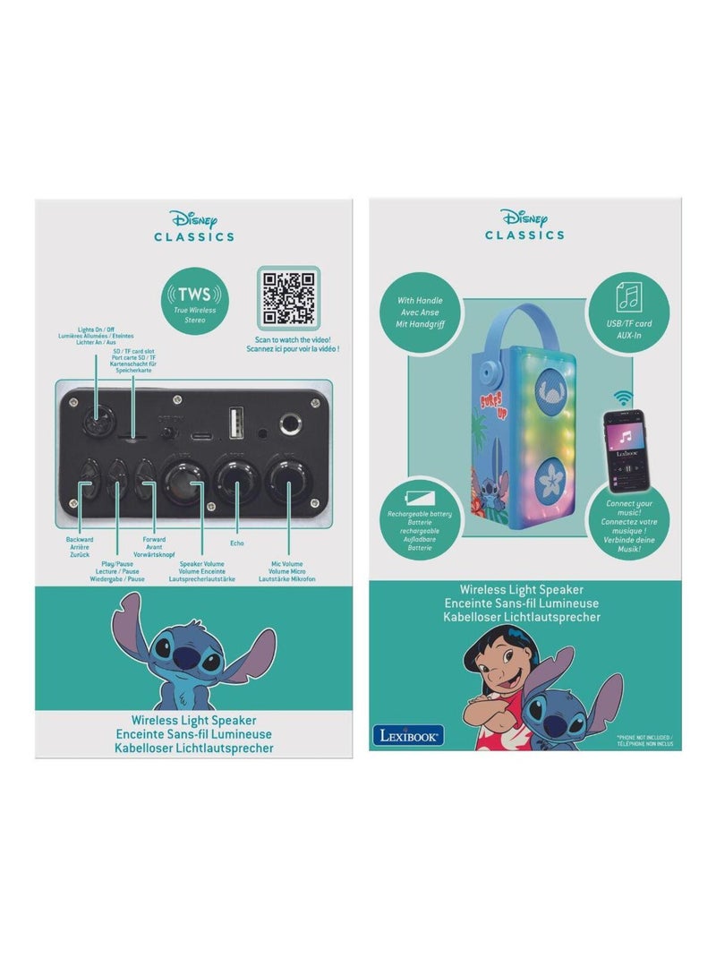 Stitch Luminoso Potente altoparlante Bluetooth® con microfono Blu - Kiabi