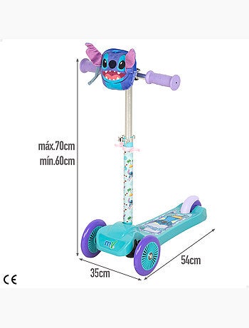 Stitch monopattino a 3 ruote per bambini con tasca anteriore