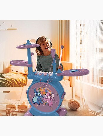 Stitch set completo di batteria elettronica luminosa con sedile