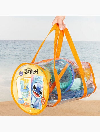Stitch set secchiello da spiaggia con asciugamano e borsa accessori