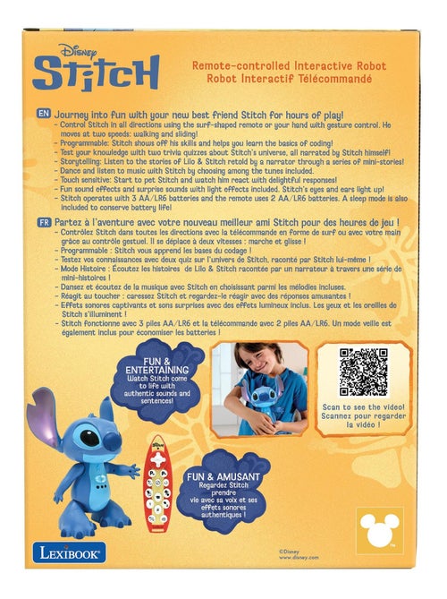 STITCHi1 Stitch bilingue e interattivo telecomandato con la vera voce di Stitch! - Kiabi