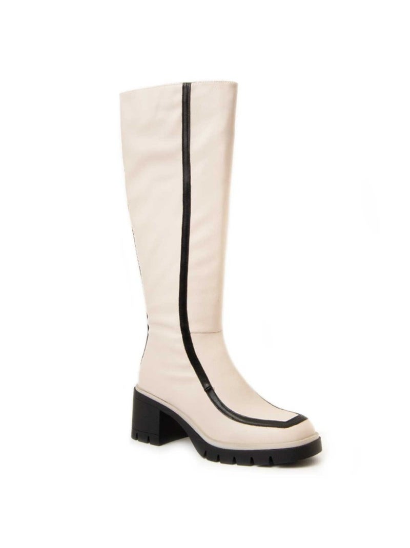 Stivale Con Tacco Materiale Sintetico E Tessile Montevita Bianco - Kiabi