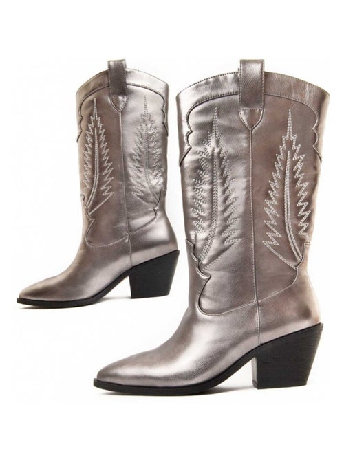 Stivale Con Tacco Materiale Sintetico E Tessile Montevita - Kiabi