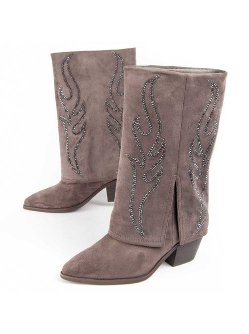 Stivale Con Tacco Materiale Sintetico E Tessile Montevita - Kiabi