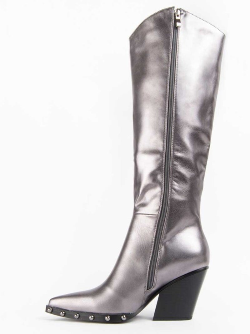 Stivale Con Tacco Materiale Sintetico E Tessile Montevita Grigio - Kiabi