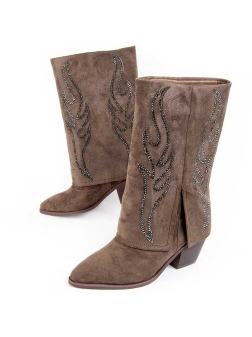 Stivale Con Tacco Materiale Sintetico E Tessile Montevita - Kiabi