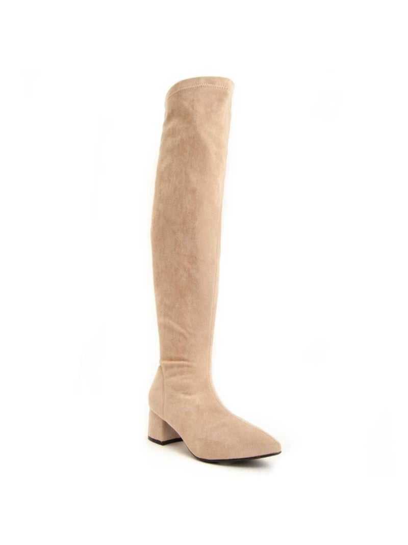 Stivale Con Tacco Materiale Sintetico Montevita Beige - Kiabi