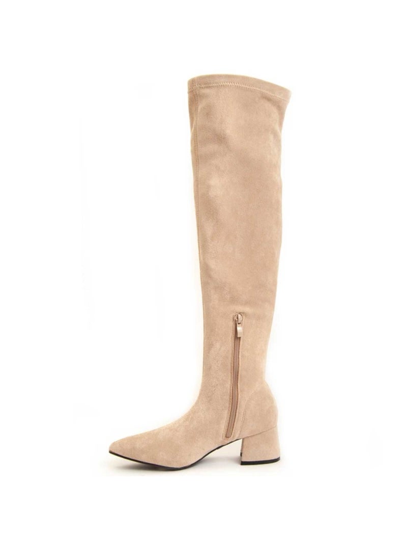 Stivale Con Tacco Materiale Sintetico Montevita Beige - Kiabi