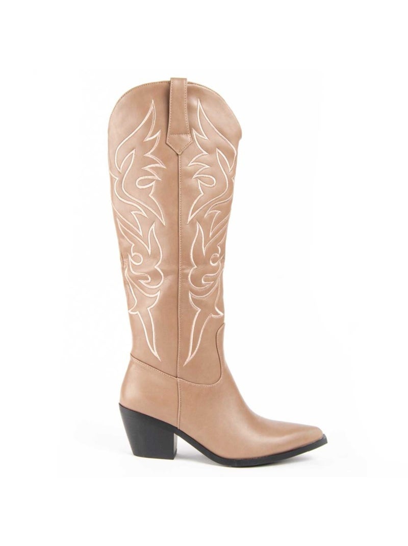 Stivale Con Tacco Materiale Sintetico Montevita Beige - Kiabi