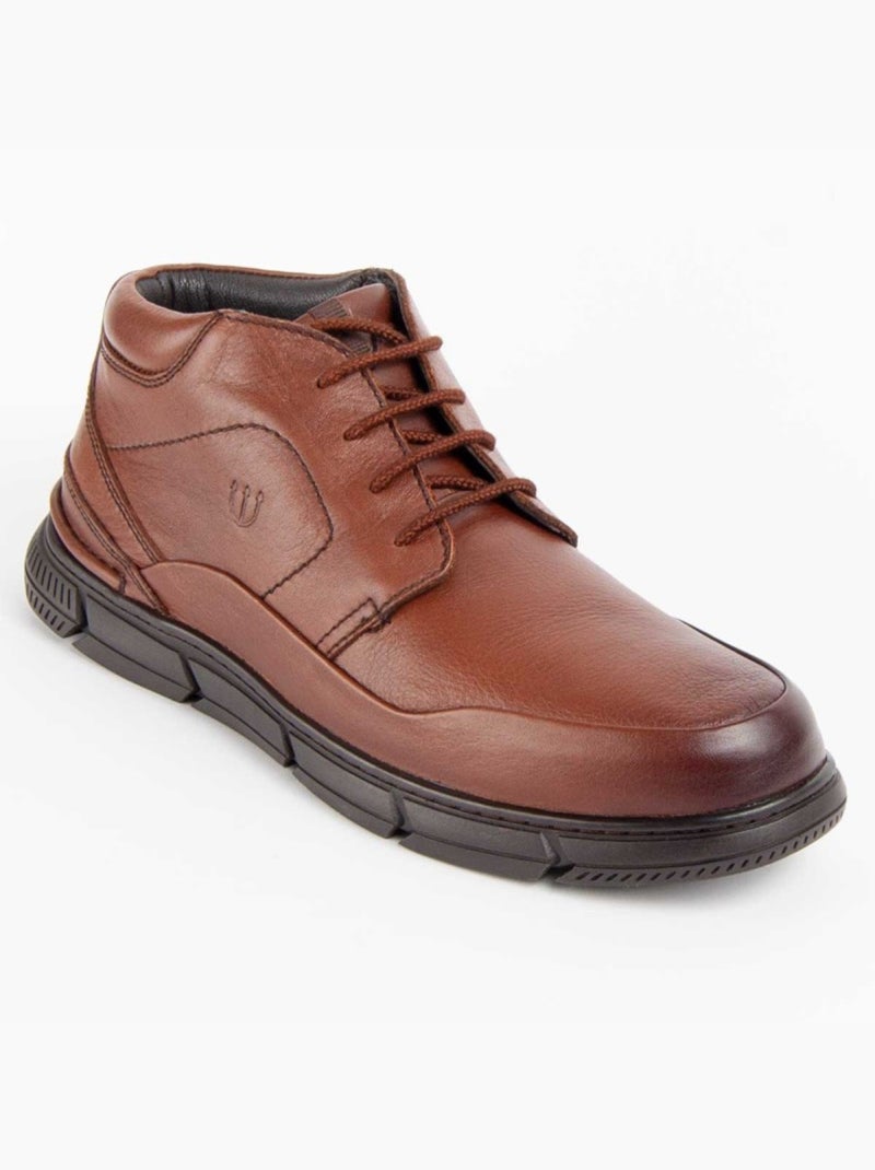Stivale Pelle Naturale Purapiel Marrone - Kiabi
