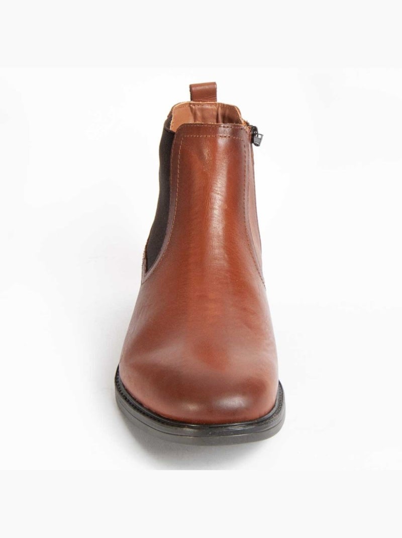 Stivale Pelle Naturale Purapiel Marrone - Kiabi