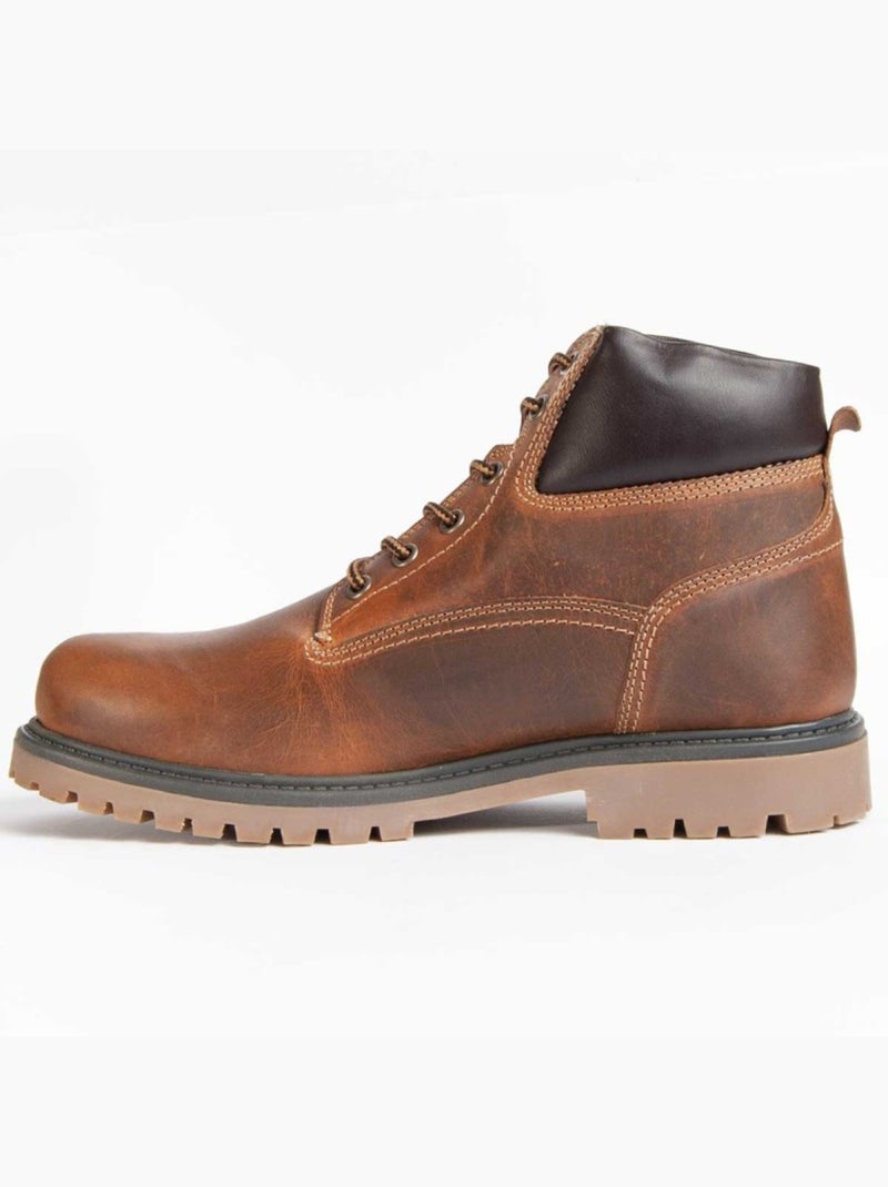 Stivale Pelle Naturale Purapiel Marrone - Kiabi