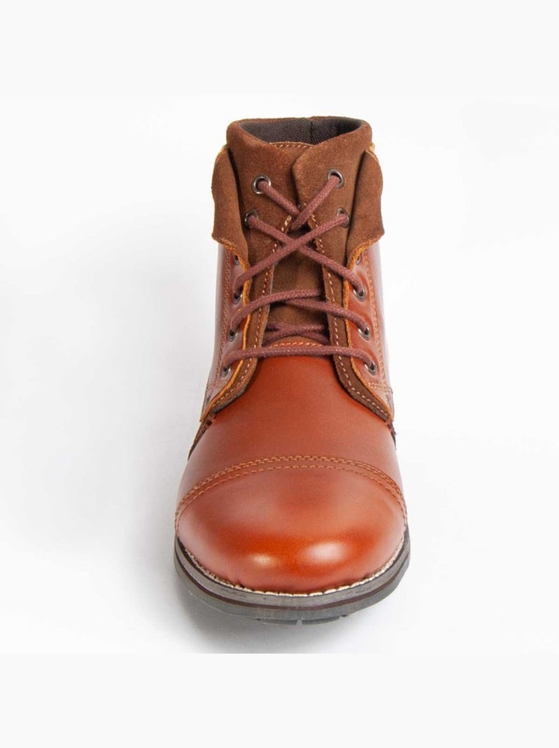 Stivale Pelle Naturale Purapiel Marrone - Kiabi