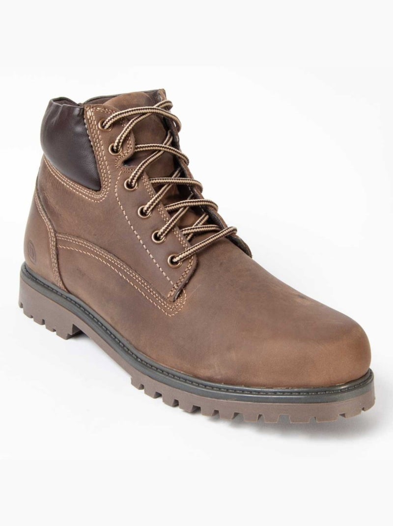 Stivale Pelle Naturale Purapiel Marrone - Kiabi