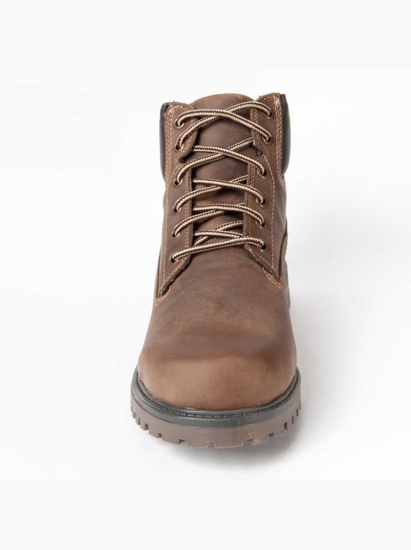 Stivale Pelle Naturale Purapiel Marrone - Kiabi