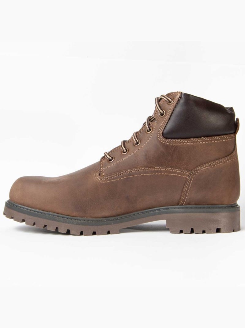 Stivale Pelle Naturale Purapiel Marrone - Kiabi