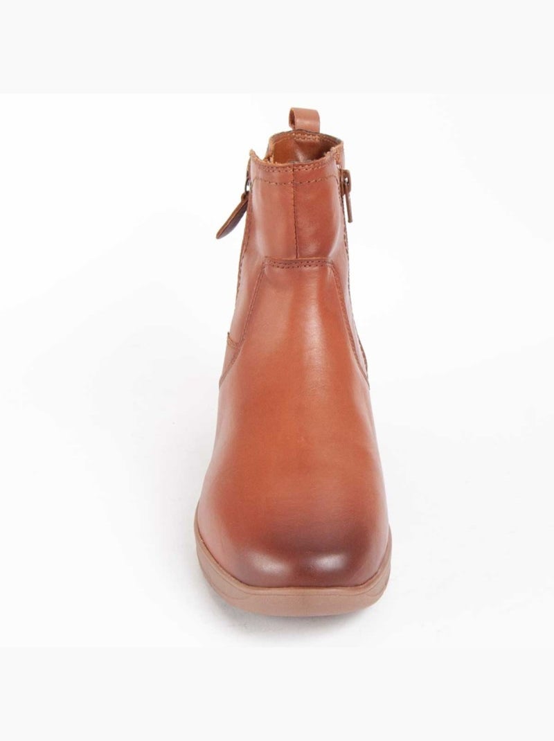 Stivale Pelle Naturale Purapiel Marrone - Kiabi