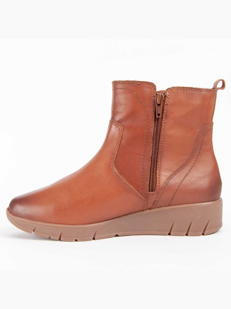 Stivale Pelle Naturale Purapiel Marrone - Kiabi