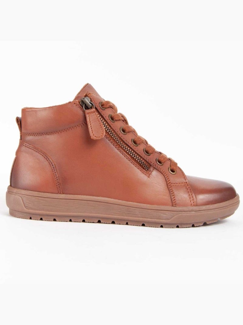 Stivale Pelle Naturale Purapiel Marrone - Kiabi