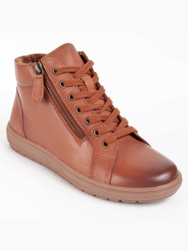 Stivale Pelle Naturale Purapiel Marrone - Kiabi