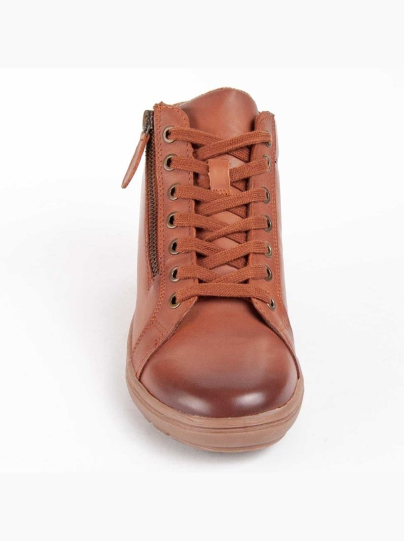 Stivale Pelle Naturale Purapiel Marrone - Kiabi