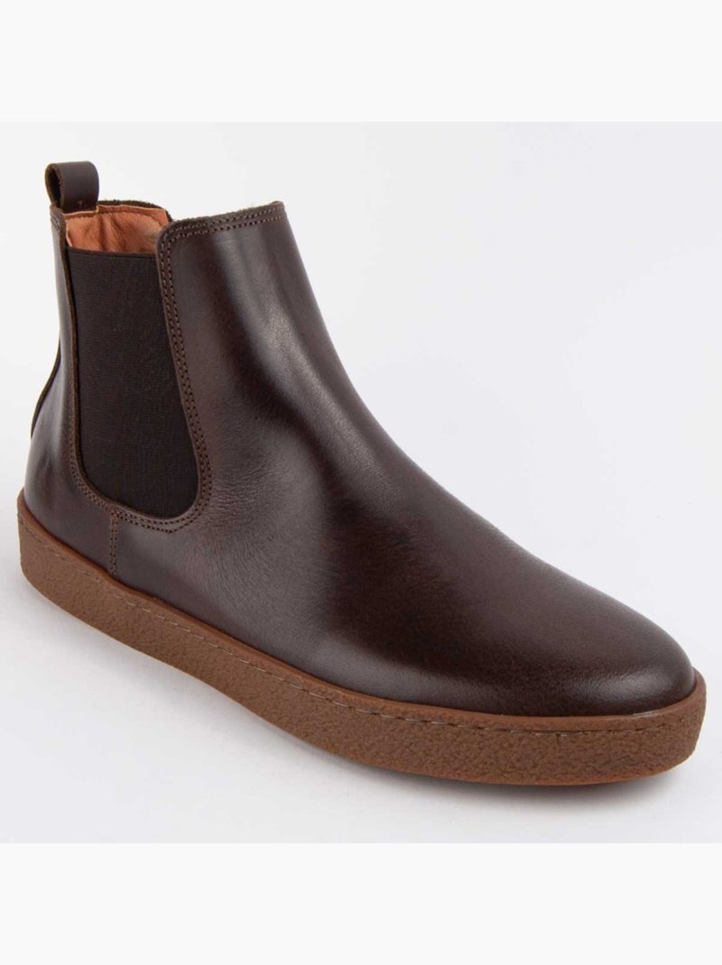 Stivale Pelle Naturale Purapiel Marrone - Kiabi