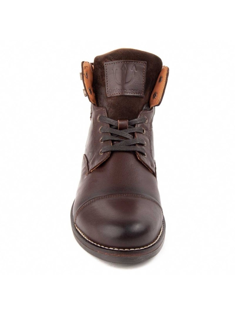 Stivale Pelle Naturale Purapiel Marrone - Kiabi