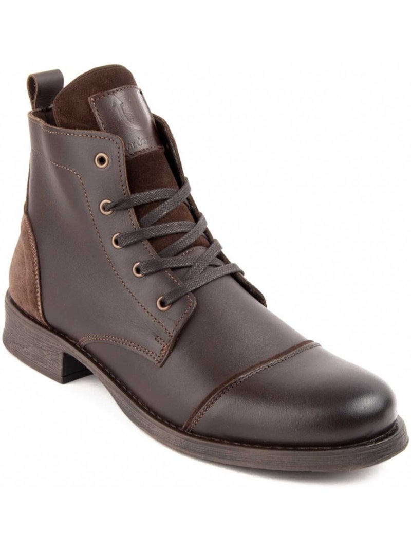 Stivale Pelle Naturale Purapiel Marrone - Kiabi
