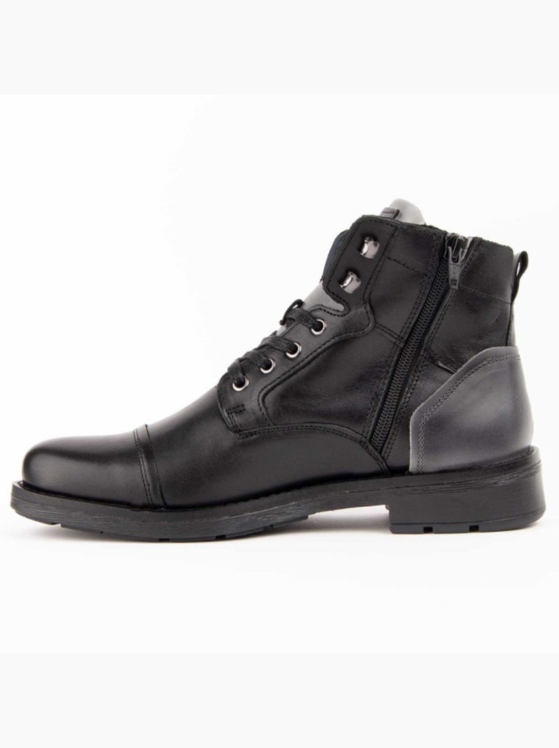 Stivale Pelle Naturale Purapiel Nero - Kiabi